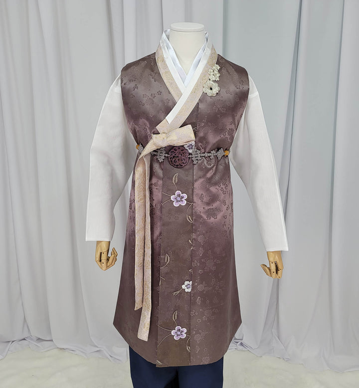 Korean Traditional Man Male Personal Custom Brown Hanbok&nbsp; Wedding Party Ceremony OSM149