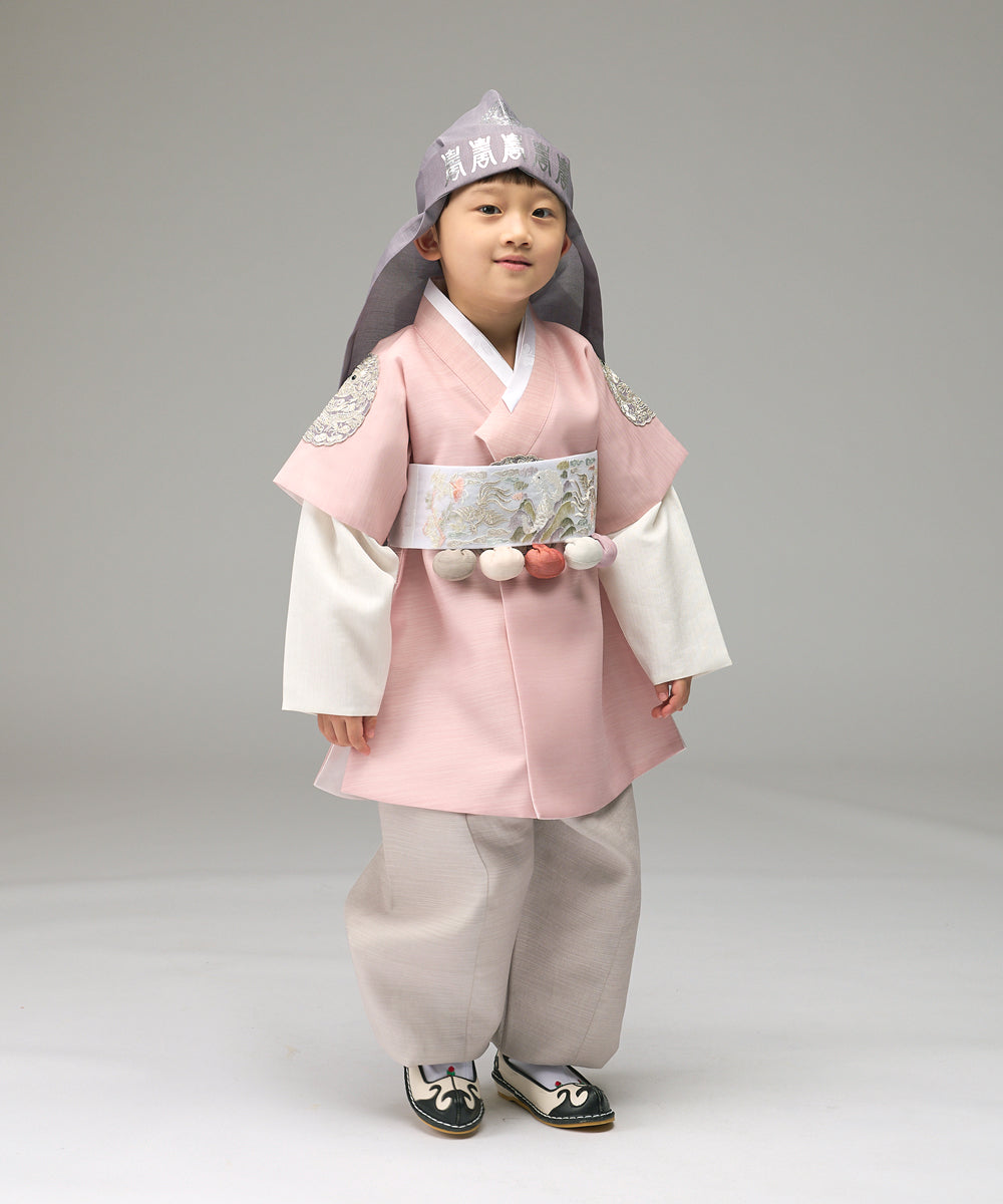 Korean Traditional Boy Baby Hanbok Dol Baikil Party Celebration 100th-10 Years&nbsp; Light Pink DDB108