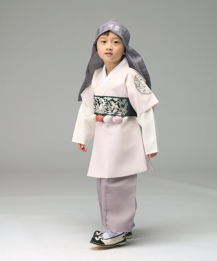 Korean Traditional Boy Baby Hanbok Dol Baikil Party Celebration 100th-10 Years&nbsp; Beige DDB106