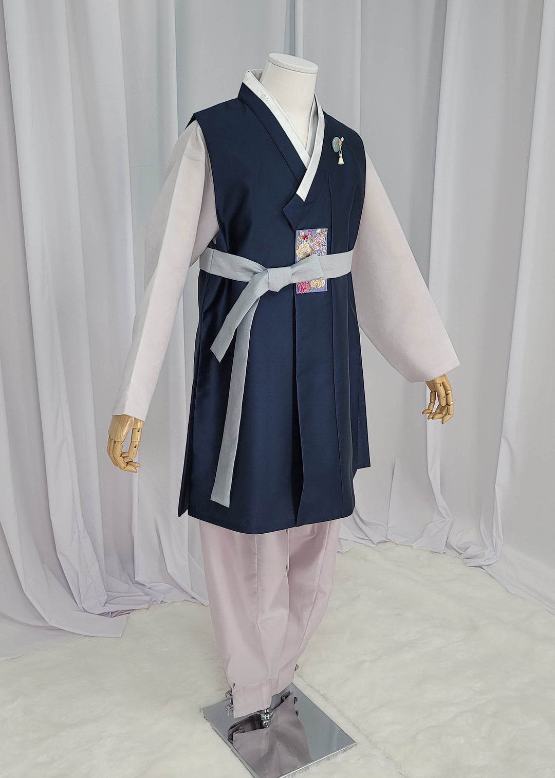 Korean Traditional Man Male Personal Custom Hanbok Teal OSM166