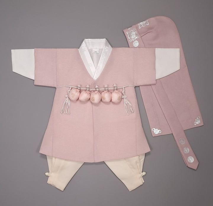 Korean Traditional Boy Baby Hanbok Dol Baikil Party Celebration 100th-10 Ages Pink HGB118