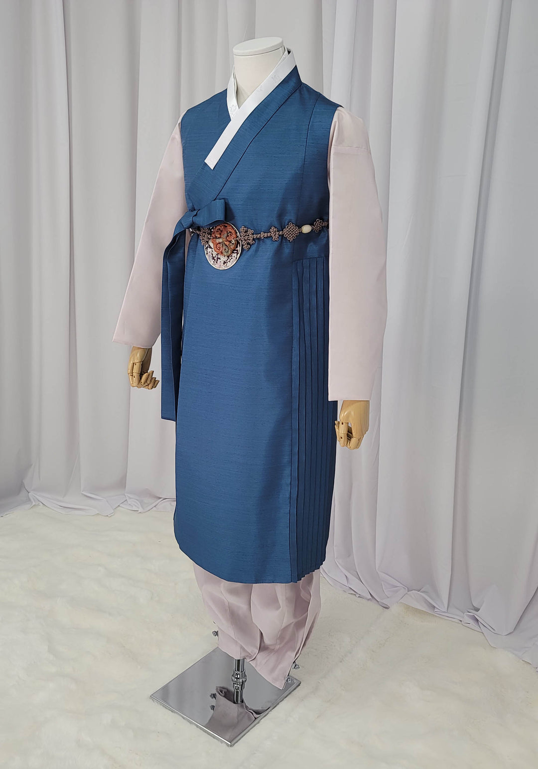 Korean Traditional Man Male Personal Custom Hanbok&nbsp; Royal Blue Dad Son Couple Wedding Party Ceremony OSM151