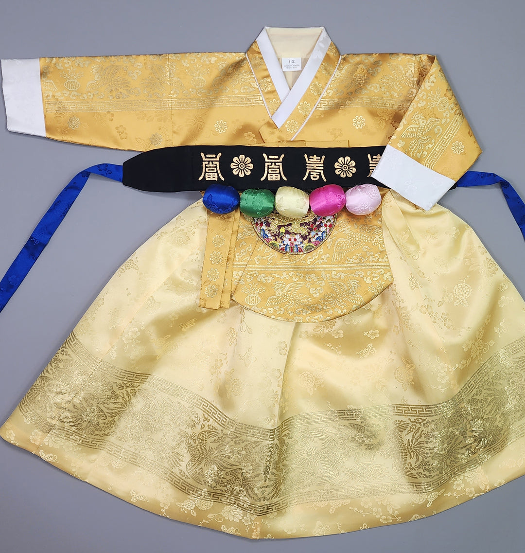 Hanbok Girl Baby Korea Traditional Clothing Set First Birthday Celebration Party Celebration 1–10 Years Gold Print HG117