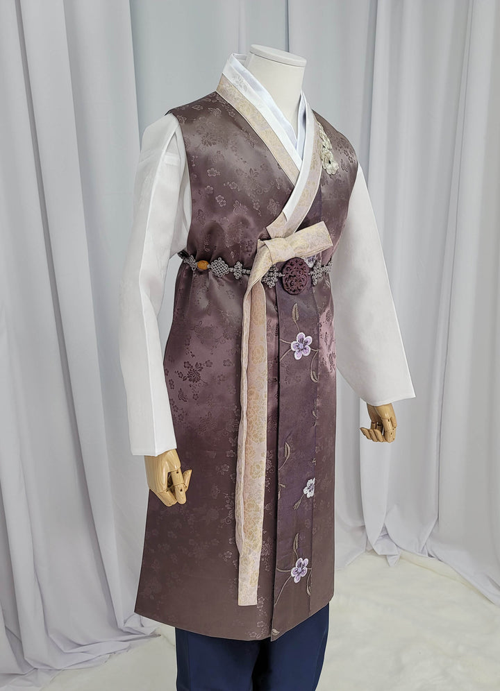 Korean Traditional Man Male Personal Custom Brown Hanbok&nbsp; Wedding Party Ceremony OSM149