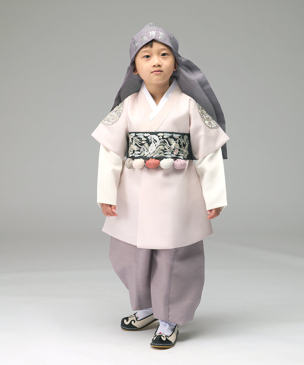 Korean Traditional Boy Baby Hanbok Dol Baikil Party Celebration 100th-10 Years&nbsp; Beige DDB106