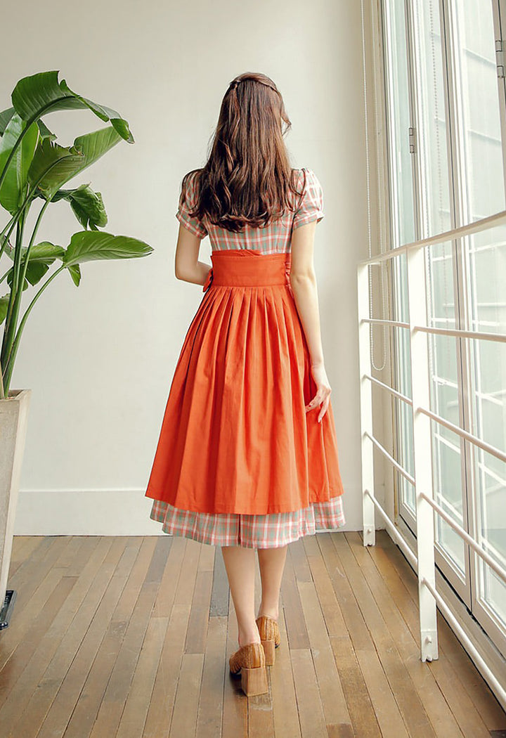 Korean Modernized Hanbok Skirt Fancy Casual Daily Clothing Wrapped Design