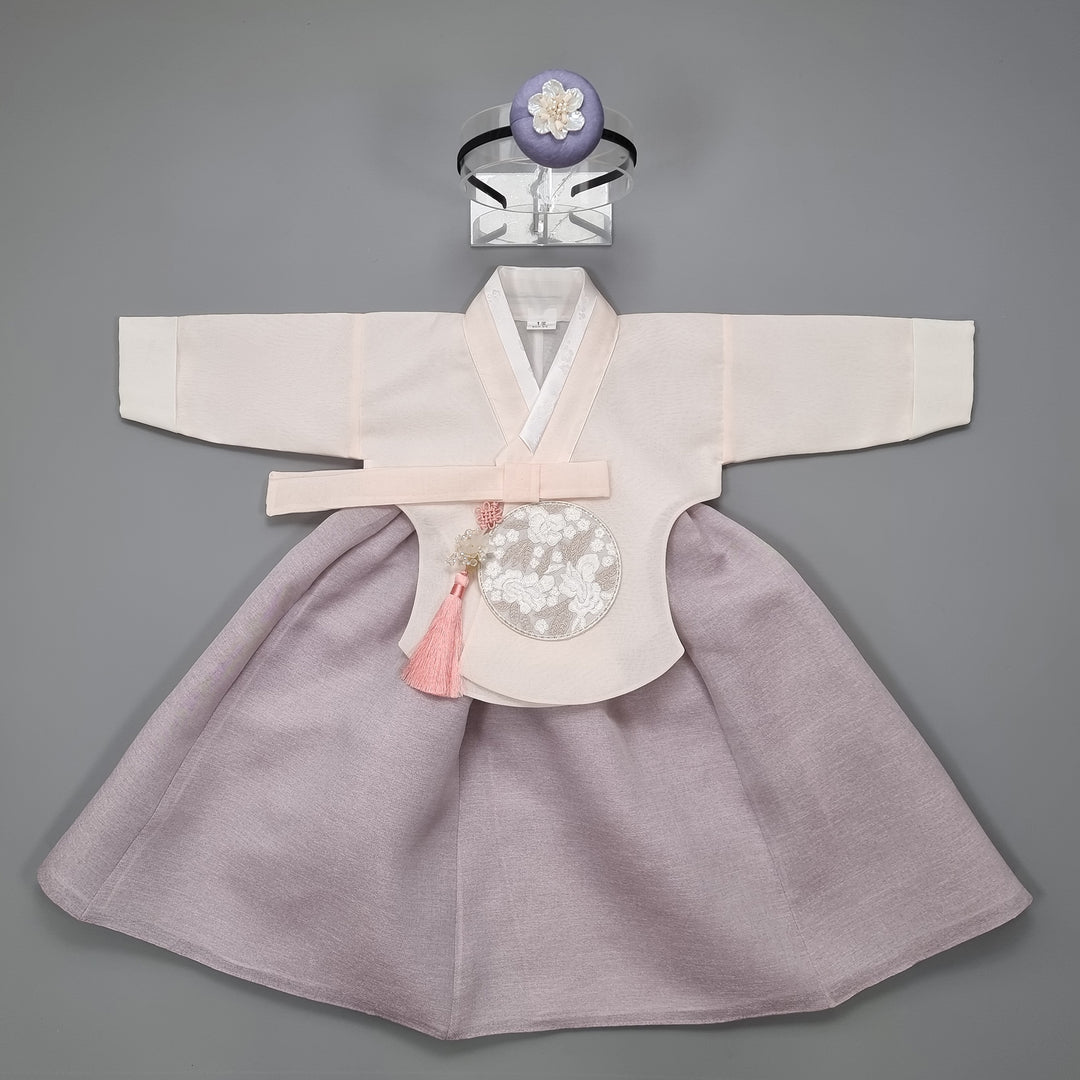 Hanbok Girl Baby Korea Traditional Clothing Set First Birthday Celebration Party 100th Birth Celebration 1–15 years Violet HG159