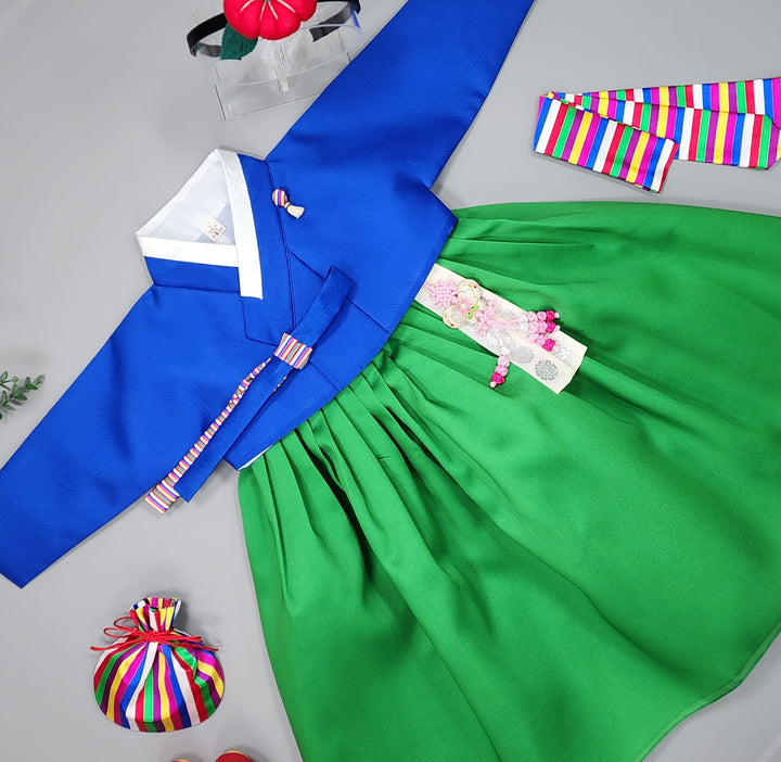 Hanbok Girl Baby Korea Traditional Clothing Set First Birthday Celebration Party Celebration 1–8 Vivid Color OSG328