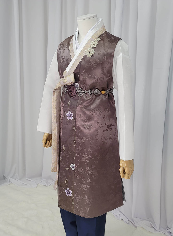 Korean Traditional Man Male Personal Custom Brown Hanbok&nbsp; Wedding Party Ceremony OSM149