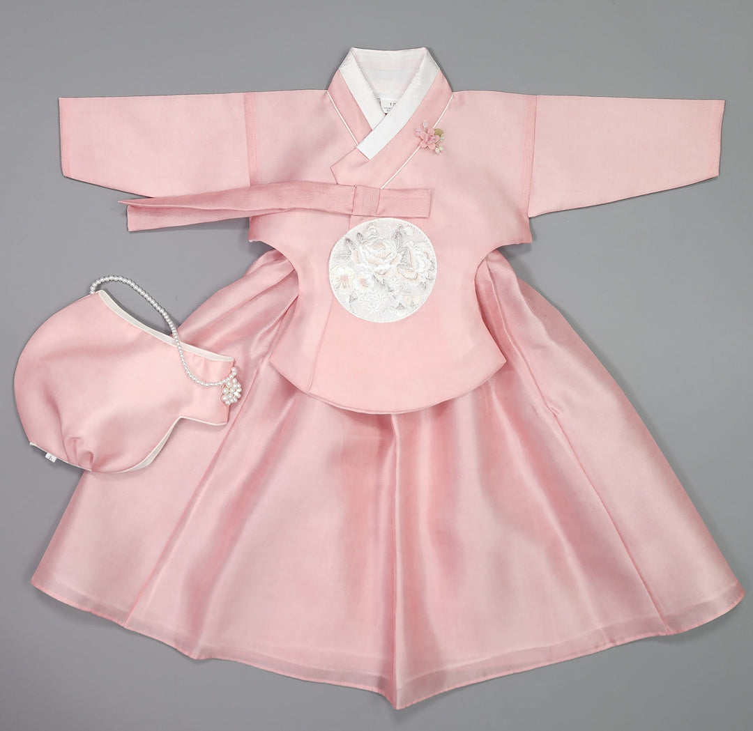 Hanbok Girl Baby Korea Traditional Clothing Set First Birthday Celebration Party 100th Birth Celebration 1–15 years&nbsp; Pink