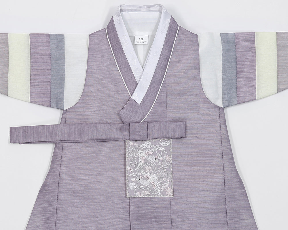 Korean Traditional Boy Baby Hanbok Dol Baikil Party Celebration 100th Days 1-10 Ages Violet Saekdong HGB108