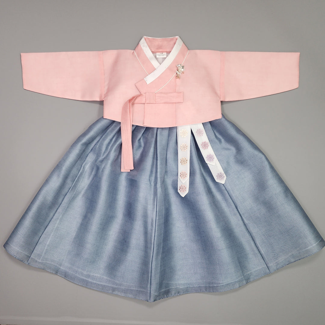 Hanbok Girl Baby Korea Traditional Clothing Set First Birthday Celebration Party 100th Birth1–15 years Blue Pink HG110