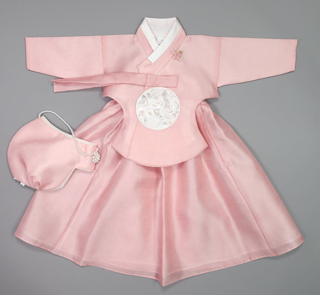 Hanbok Girl Baby Korea Traditional Clothing Set First Birthday Celebration Party 100th Birth Celebration 1–15 years&nbsp; Pink