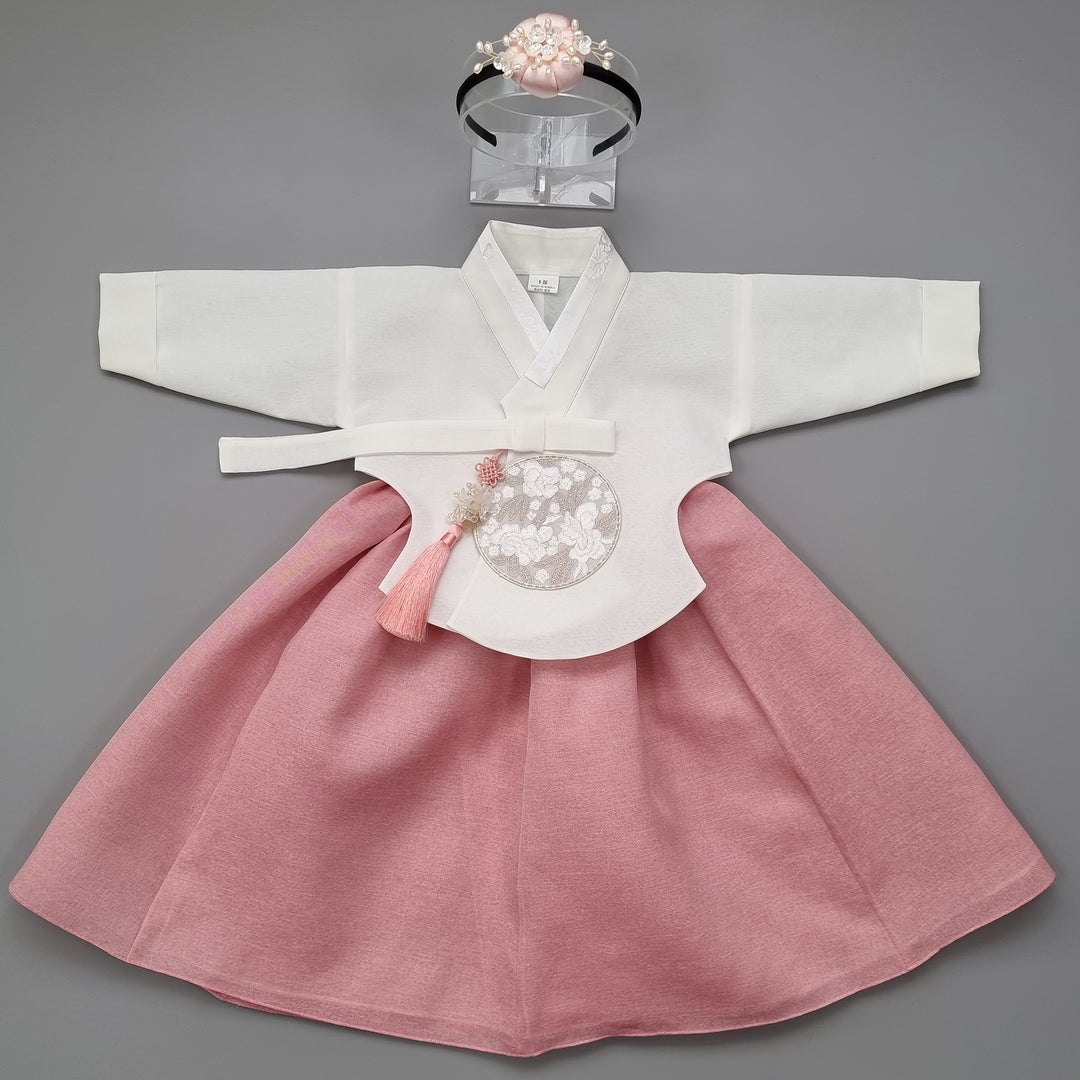 Hanbok Girl Baby Korea Traditional Clothing Set First Birthday Celebration Party 100th Birth Celebration 1–15 years Pink HG162