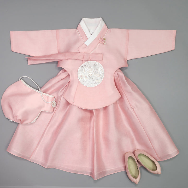 Hanbok Girl Baby Korea Traditional Clothing Set First Birthday Celebration Party 100th Birth Celebration 1–15 years&nbsp; Pink