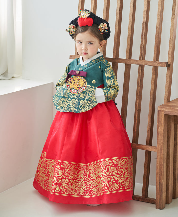 Korea Traditional Hanbok Girl Baby Princess Queen Design Baikil 1–10 Years 1st Birthday Party OSG108