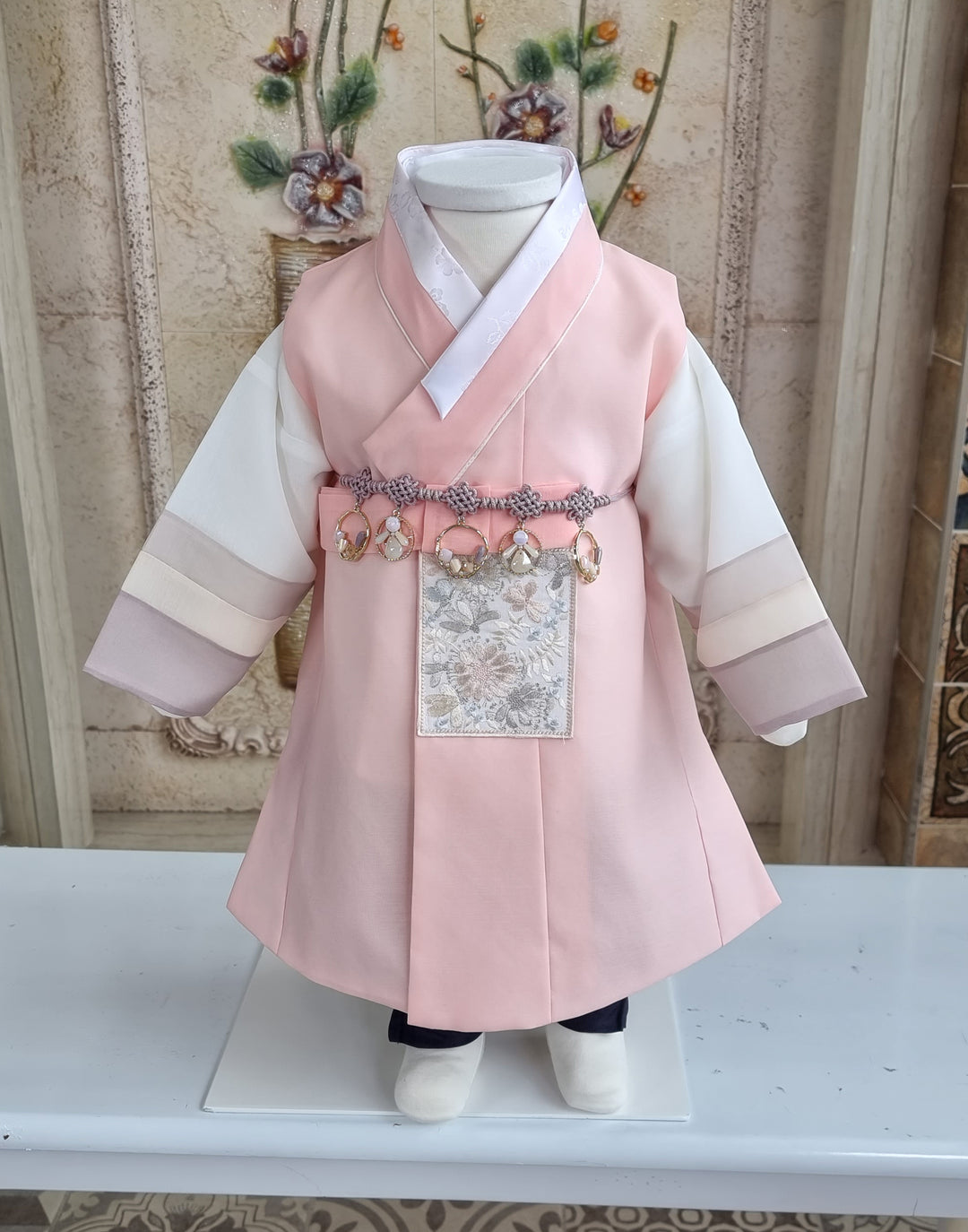 Hanbok Boy Baby Korea Traditional Clothing Set First Birthday Celebration Party 100th Birth Celebration 1–15 years Baby Pink HGB104