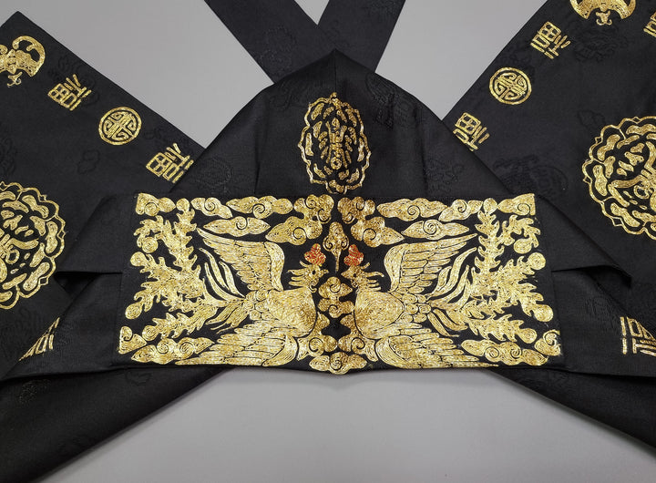 Korean Traditional Boy Baby Hanbok Embroidery&nbsp; Hat BOKGUN 복건 1-2 Ages Dol 1st Birthday DSH108