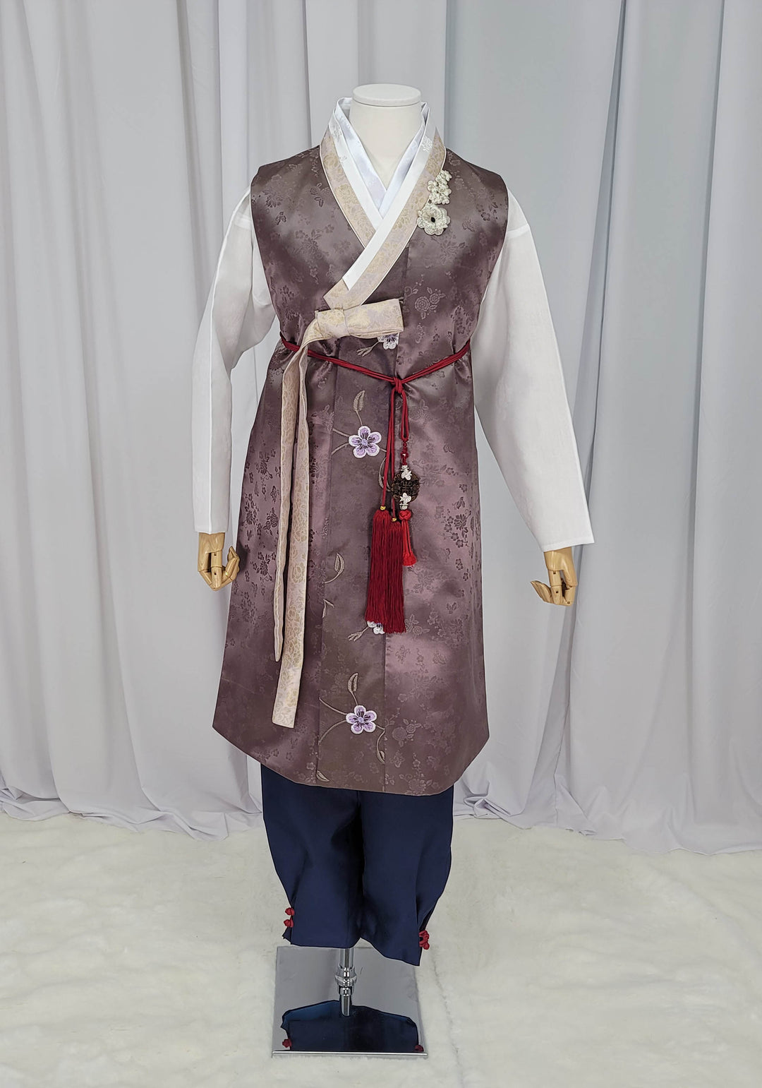 Korean Traditional Man Male Personal Custom Brown Hanbok&nbsp; Wedding Party Ceremony OSM149