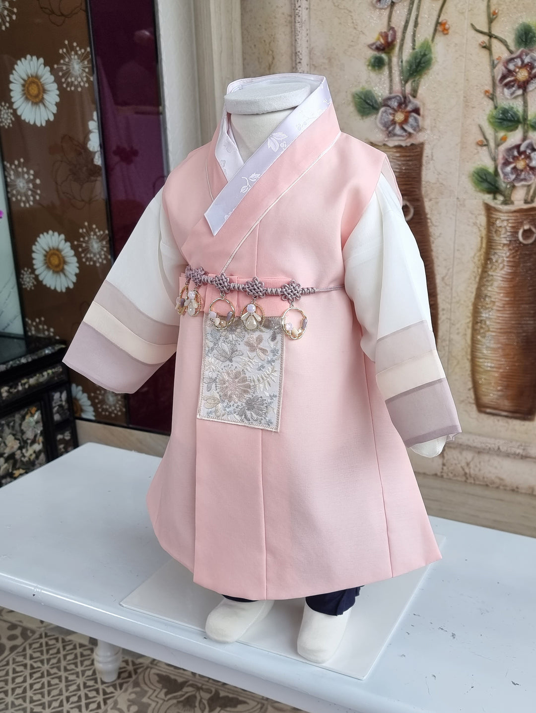 Hanbok Boy Baby Korea Traditional Clothing Set First Birthday Celebration Party 100th Birth Celebration 1–15 years Baby Pink HGB104