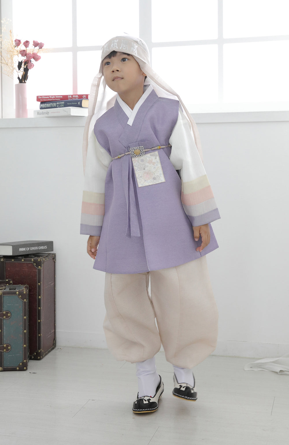 Korean Traditional Boy Baby Hanbok Dol Baikil Party Celebration 100th Days 1-10 Years Violet DDB120