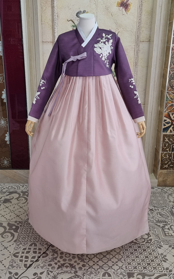 Korean Traditional Woman Personal Custom Hanbok Wedding Party Ceremony Purple Pink Hanbok Skirt Mom Grandmom Hanbok OSW139