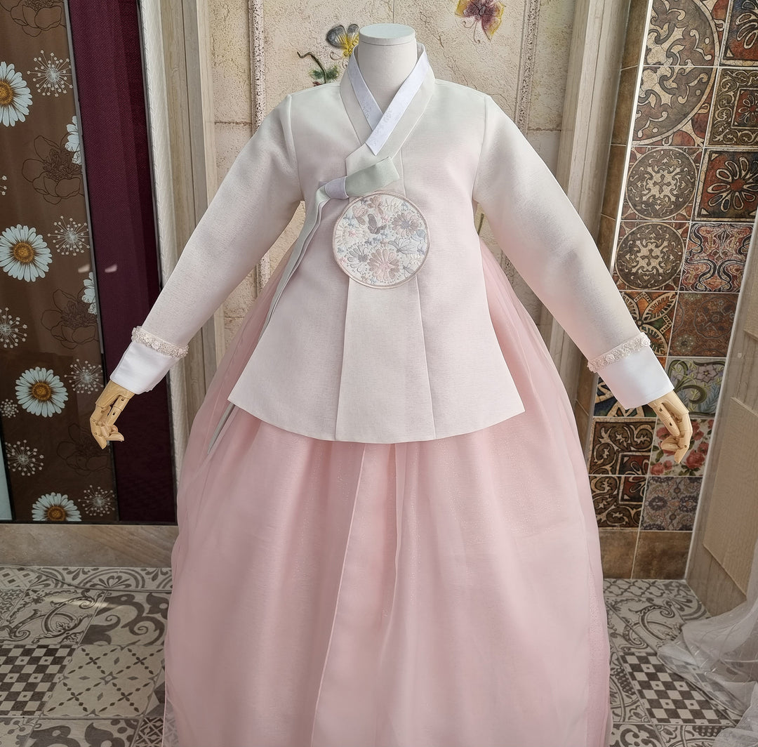 Korean Traditional Woman Personal Custom Hanbok Wedding Party Ceremony Lovely Pink Hanbok Skirt Mom Grandmom Hanbok OSW136