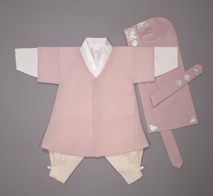 Korean Traditional Boy Baby Hanbok Dol Baikil Party Celebration 100th-10 Ages Pink HGB118