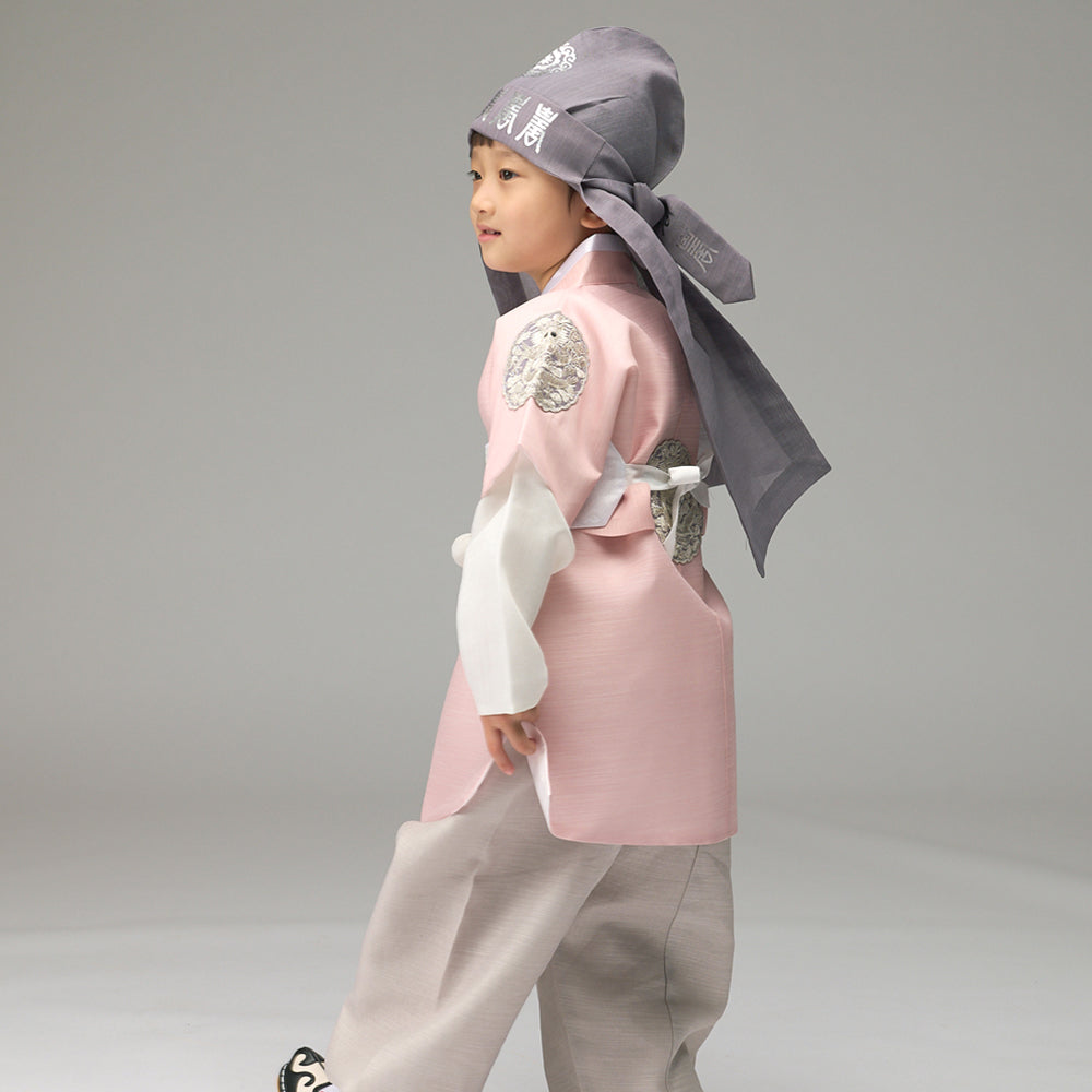 Korean Traditional Boy Baby Hanbok Dol Baikil Party Celebration 100th-10 Years&nbsp; Light Pink DDB108