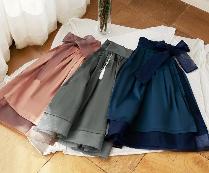 Korean Modern Hanbok Wrapped Skirt Fancy Casual Daily Clothing Fusion Hanbok CHD213