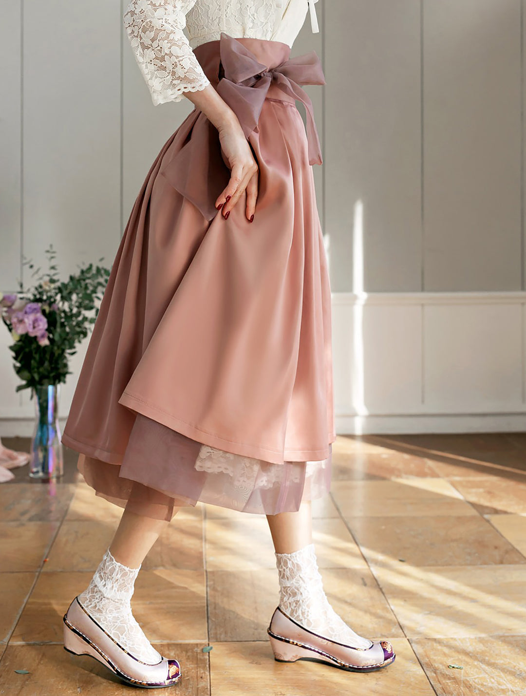 Korean Modern Hanbok Wrapped Skirt Fancy Casual Daily Clothing Fusion Hanbok CHD213