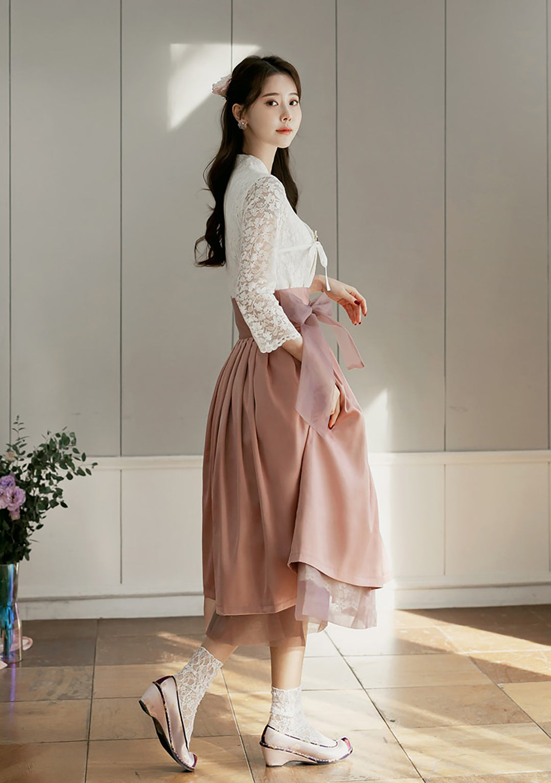 Korean Modern Hanbok Wrapped Skirt Fancy Casual Daily Clothing Fusion Hanbok CHD213