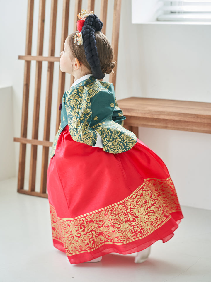 Korea Traditional Hanbok Girl Baby Princess Queen Design Baikil 1–10 Years 1st Birthday Party OSG108