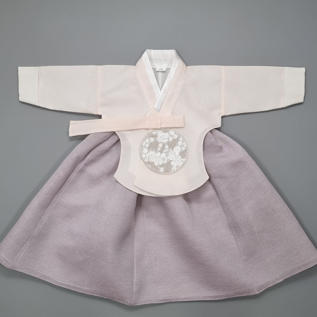 Hanbok Girl Baby Korea Traditional Clothing Set First Birthday Celebration Party 100th Birth Celebration 1–15 years Violet HG159