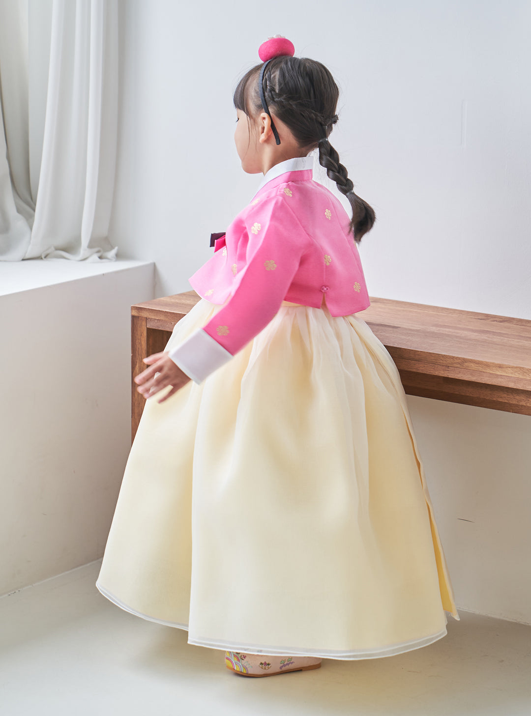 Hanbok Girl Baby Korea Traditional Clothing Set First Birthday Celebration Party 100th Birth Celebration 1-10 years Pink Yellow