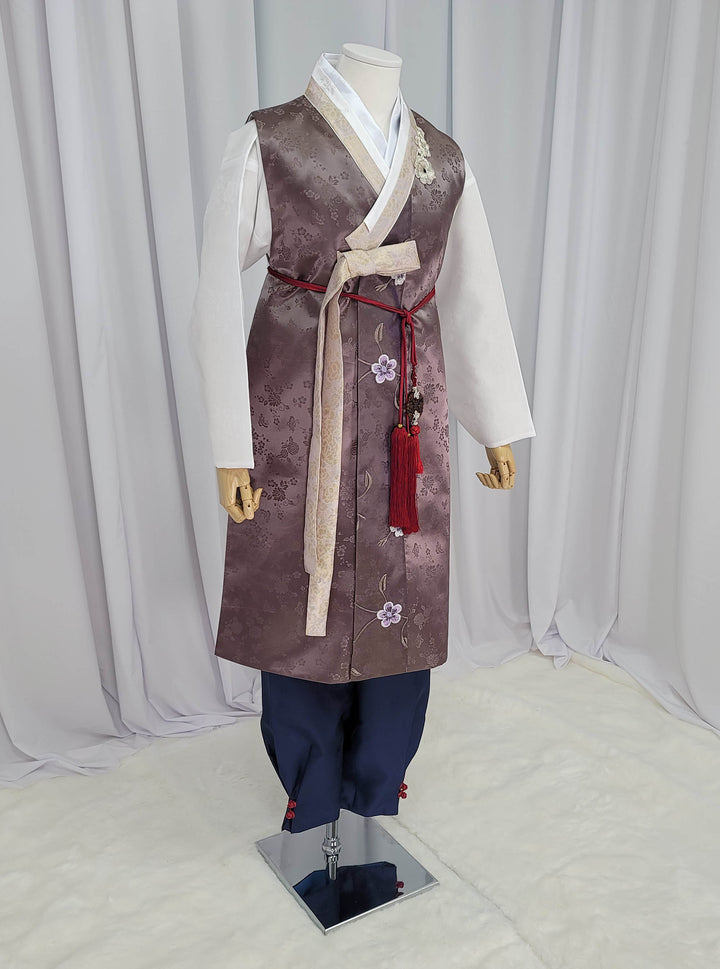 Korean Traditional Man Male Personal Custom Brown Hanbok&nbsp; Wedding Party Ceremony OSM149