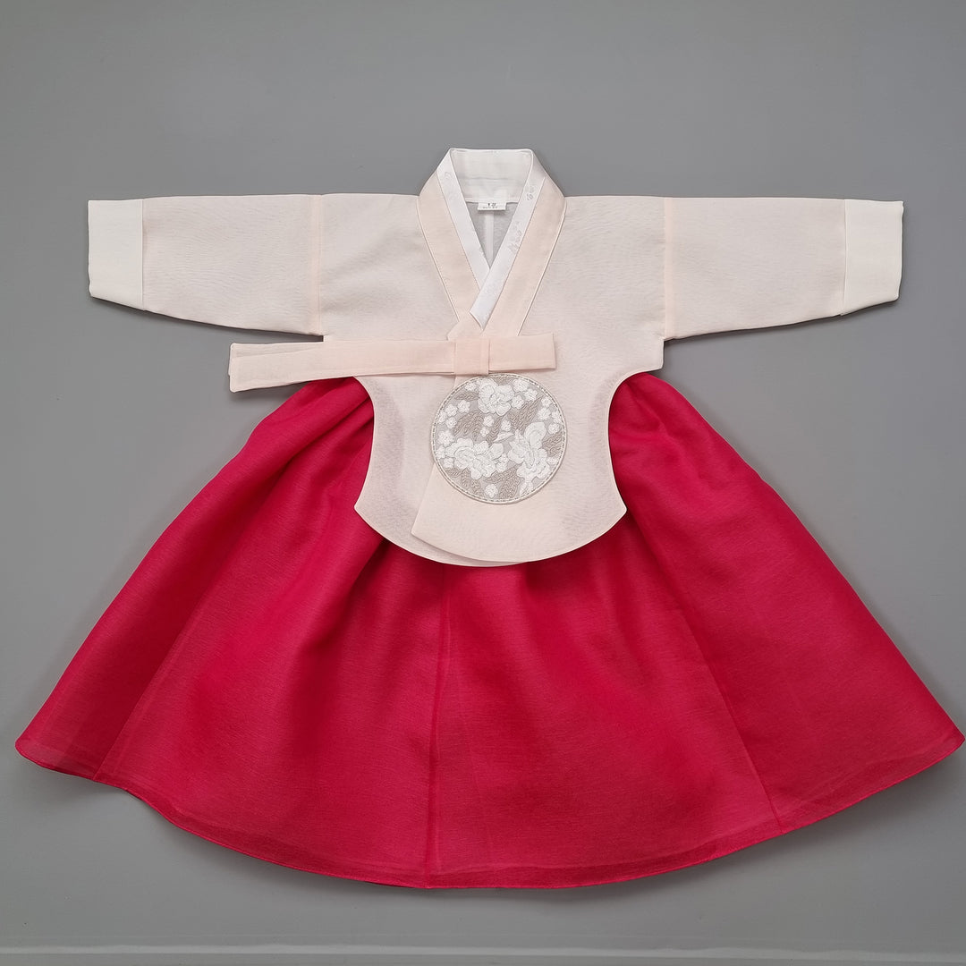 Hanbok Girl Baby Korea Traditional Clothing Set First Birthday Celebration Party 100th Birth Celebration 1–15 years Red HG160