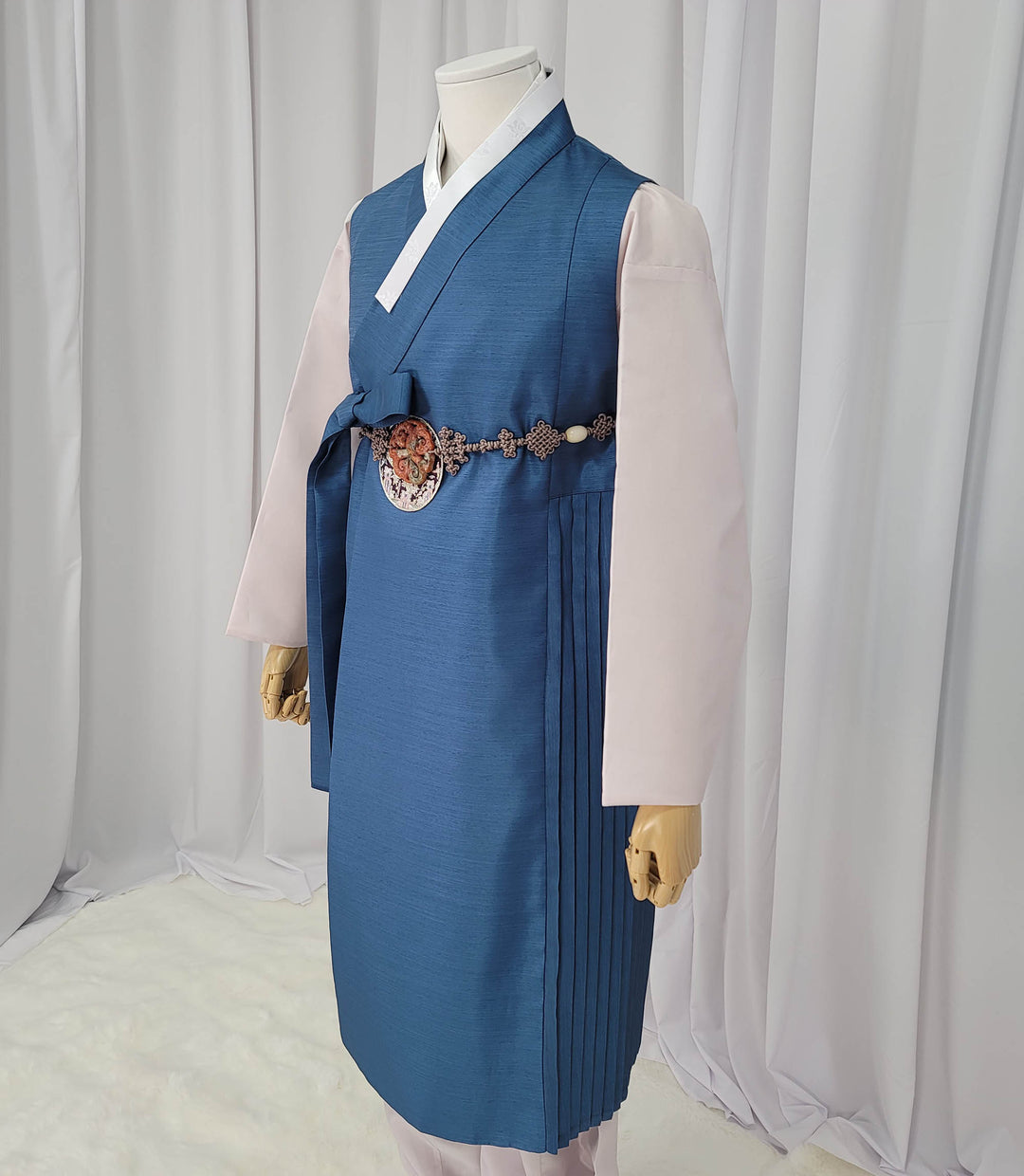 Korean Traditional Man Male Personal Custom Hanbok&nbsp; Royal Blue Dad Son Couple Wedding Party Ceremony OSM151