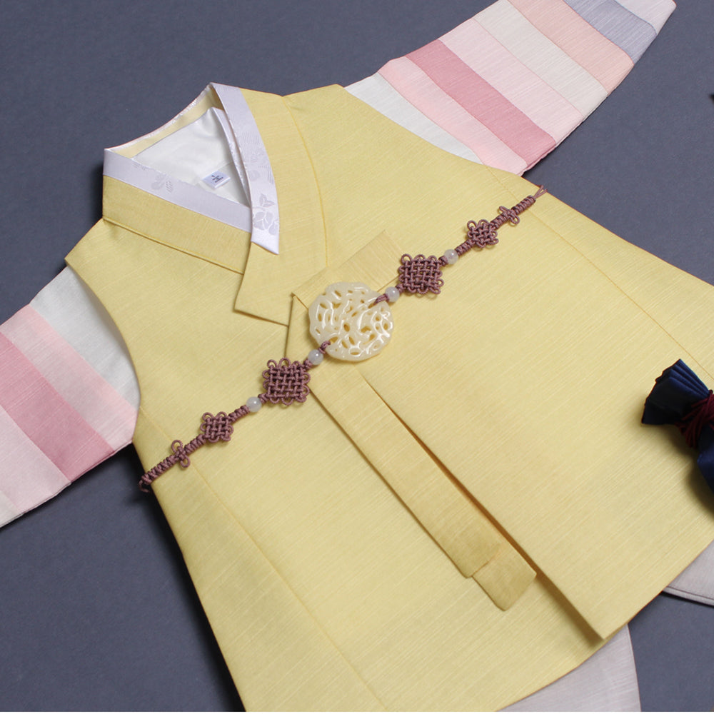 Korean Traditional Boy Baby Hanbok Dol Baikil Party Celebration 100th Days 1-10 Years Yellow DDB122