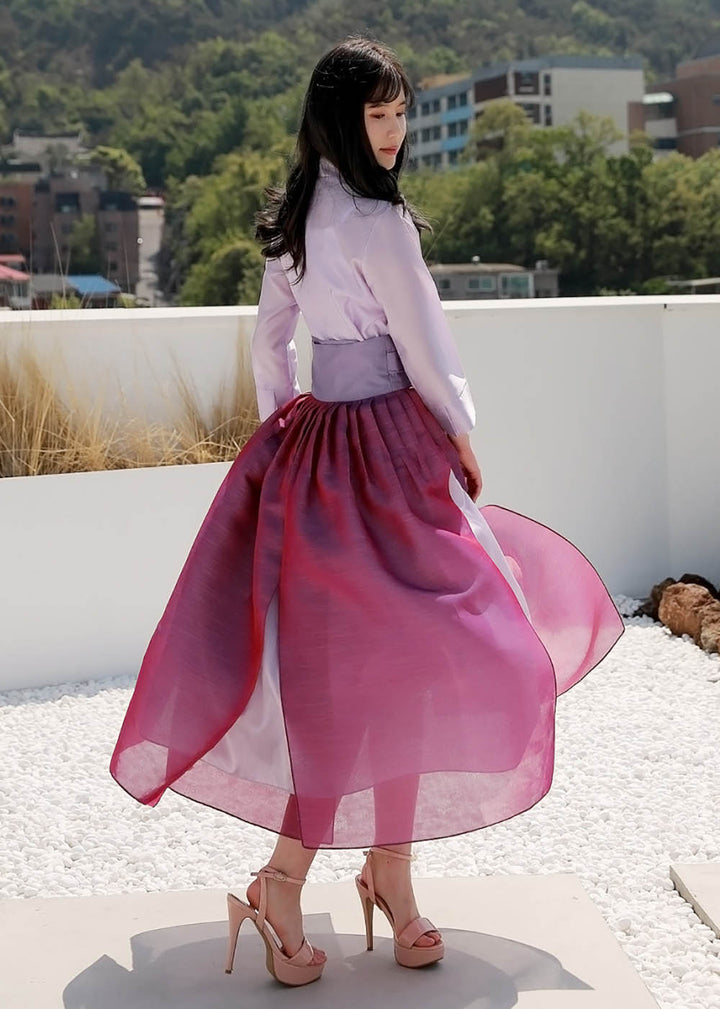 Korean Modern Daily Hanbok Skirt Casual Modernized Party Celebration SSN008