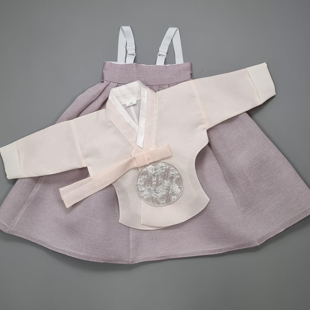 Hanbok Girl Baby Korea Traditional Clothing Set First Birthday Celebration Party 100th Birth Celebration 1–15 years Violet HG159