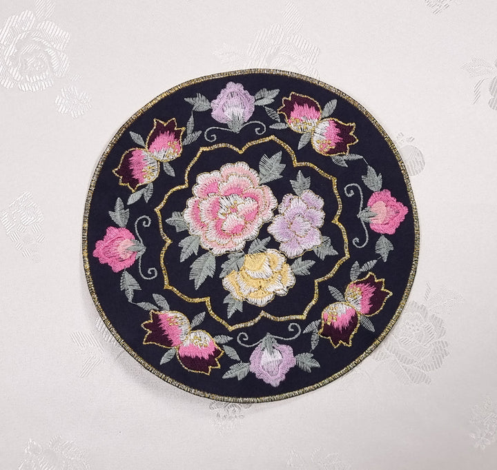 Korean Traditional Embroidery Patch Clothing DIY Accessory Flower Desing 15 cm BAP008