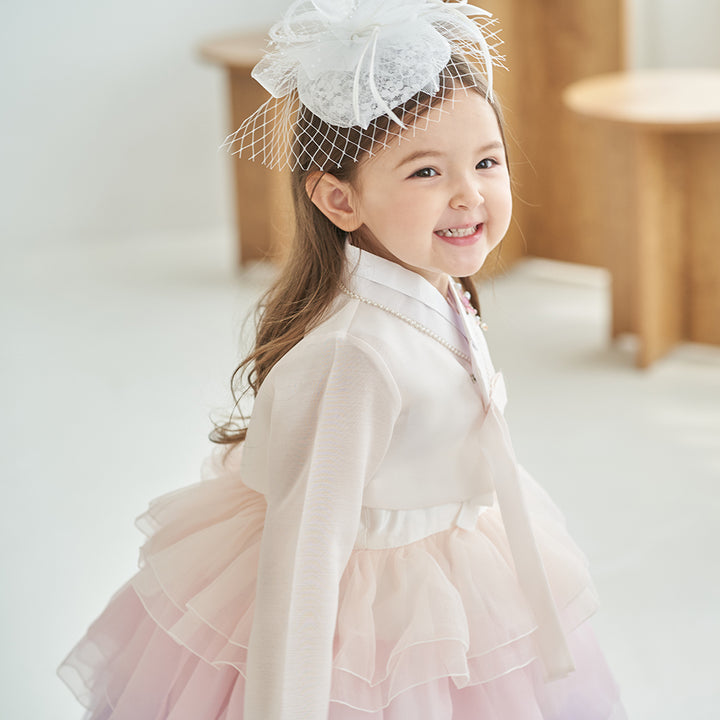 Hanbok Dress Girl Baby Korea Traditional Clothing Set First Birthday Celebration Party Celebration 1–10 Years Fancy Rainbow Dress OS104