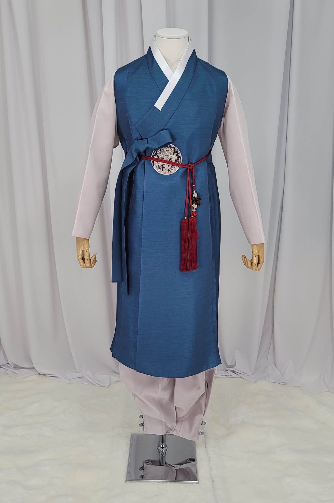 Korean Traditional Man Male Personal Custom Hanbok&nbsp; Royal Blue Dad Son Couple Wedding Party Ceremony OSM151