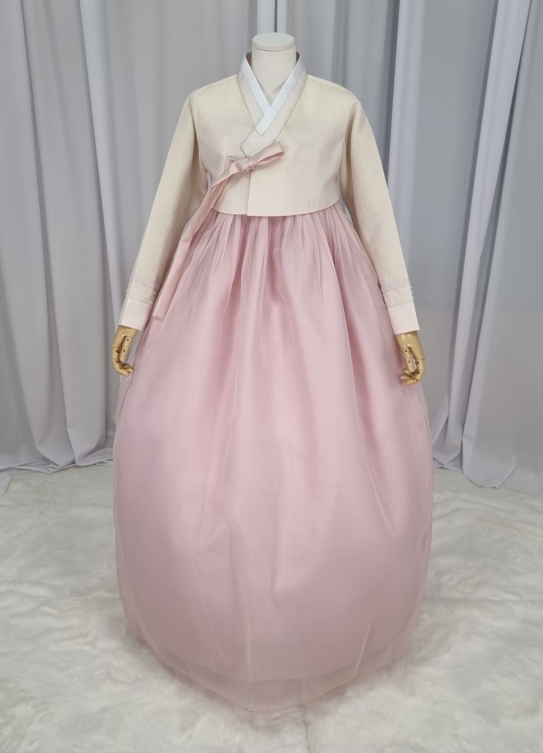 Woman Hanbok Dress Korea Traditional clothes Set Wedding Ceremony Birthday Custom-Made Pink Skirt OSW553