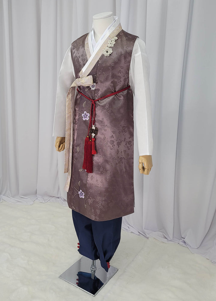 Korean Traditional Man Male Personal Custom Brown Hanbok&nbsp; Wedding Party Ceremony OSM149