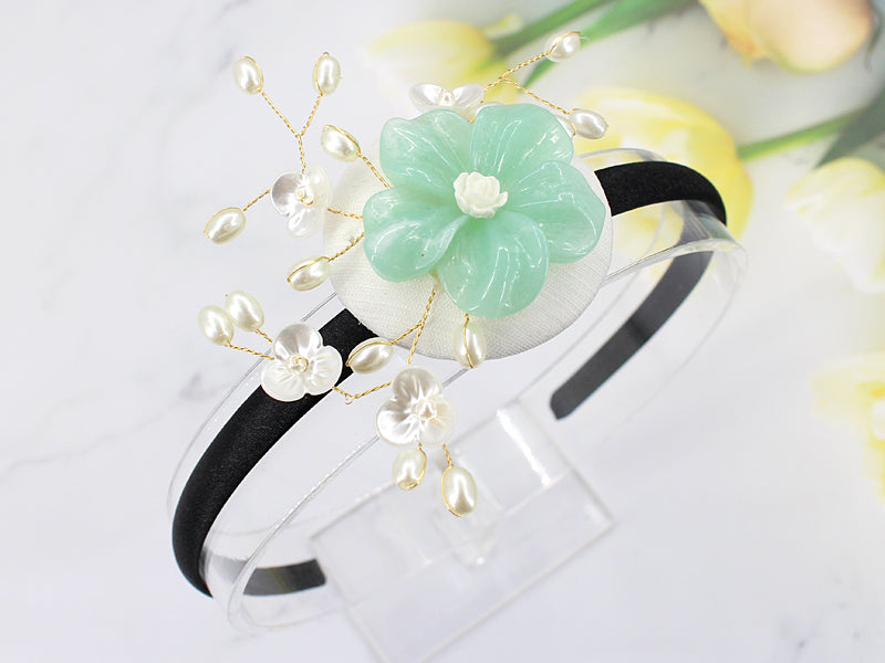 Girl's Hanbok Hair Accessory BASSI head&nbsp; band Piece, Korea Traditional Flower J130