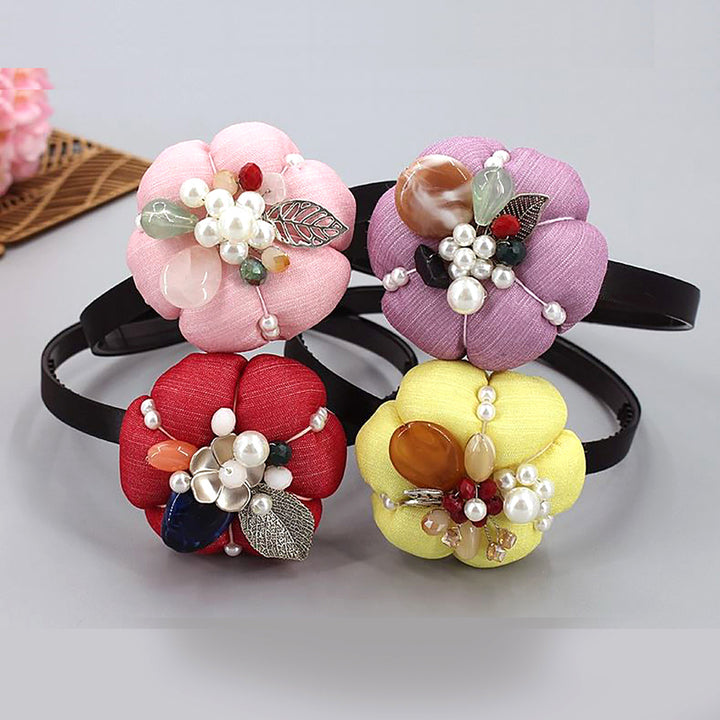 Girl's Hanbok Hair Accessory BASSI head&nbsp; band Piece, Korea Traditional Vivid Color J122