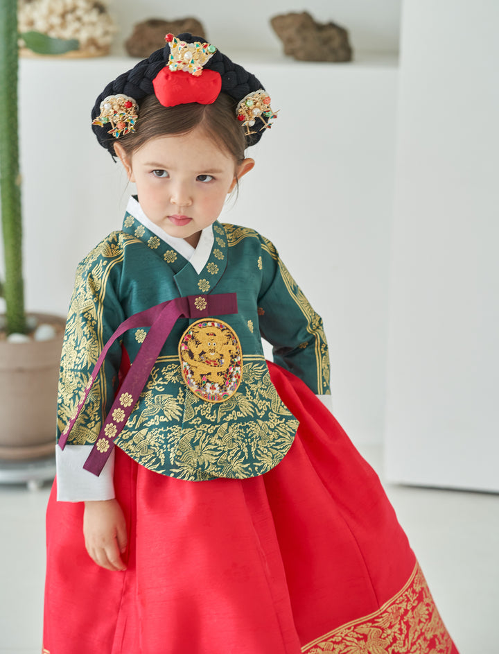 Korea Traditional Hanbok Girl Baby Princess Queen Design Baikil 1–10 Years 1st Birthday Party OSG108