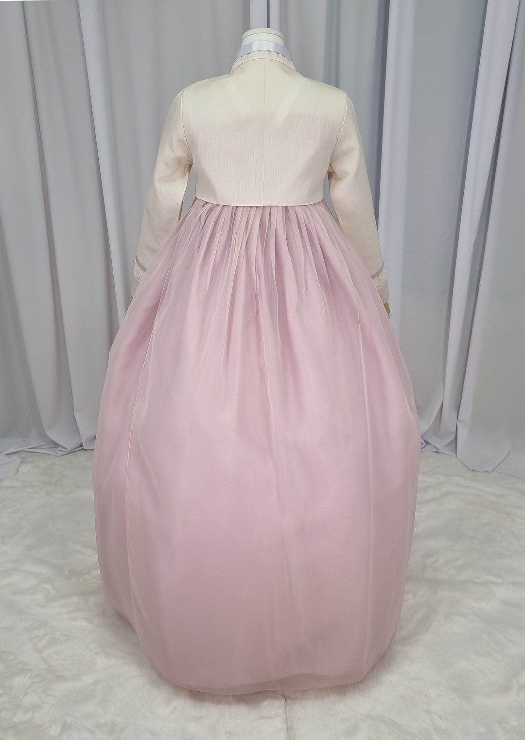 Woman Hanbok Dress Korea Traditional clothes Set Wedding Ceremony Birthday Custom-Made Pink Skirt OSW553